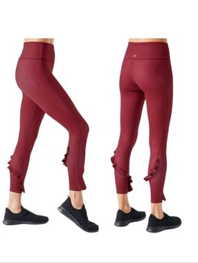 Urban Savage black cherry Ruffle hem leggings - L.   A41